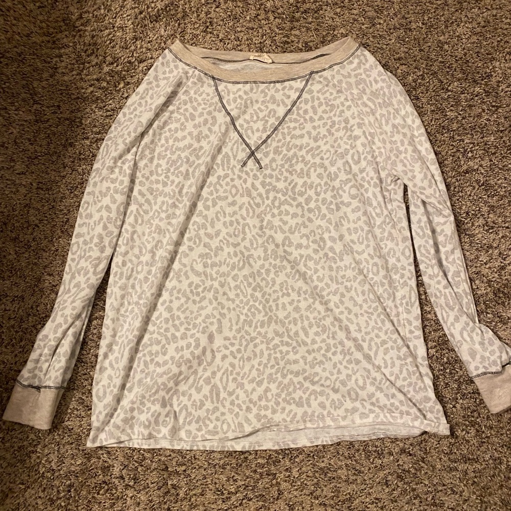 Wishlist Women's Cream Leopard Print Top